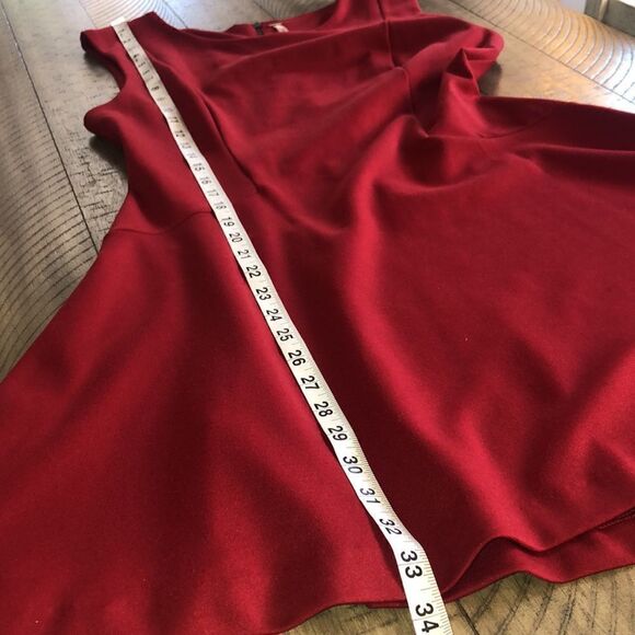 NWT FreeĀ People Fitā& Flare Skater Skirt Darts. Back Zip Deep Red. GreatāBasic! - Picture 13 of 17